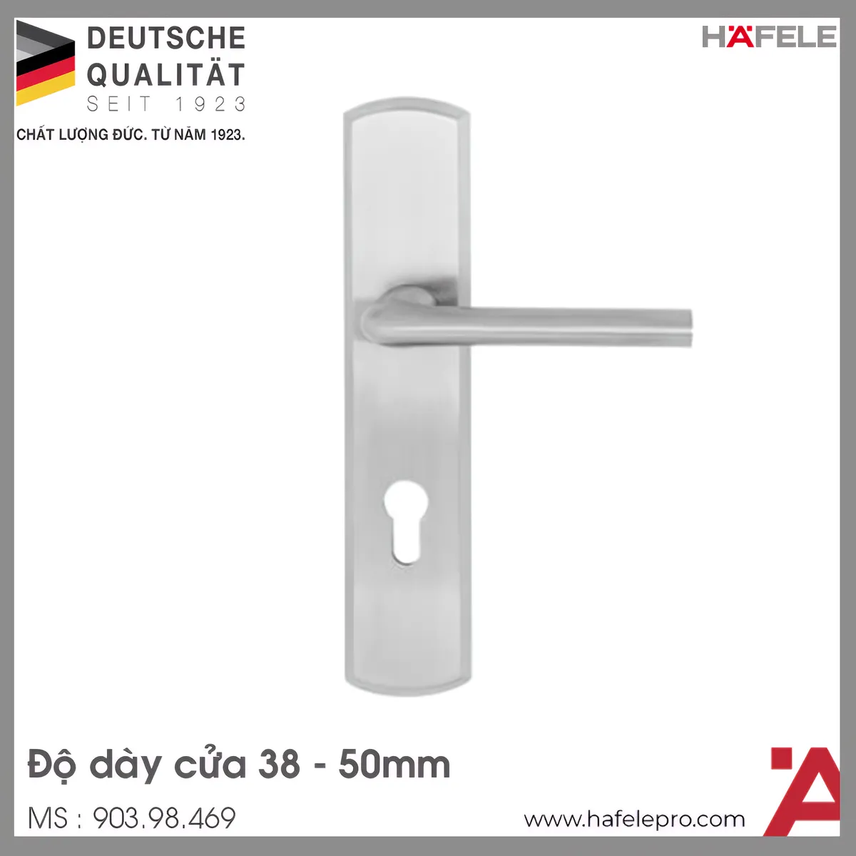 Tay Nắm Gạt Cửa Chính Đế Dài Hafele 903.98.469