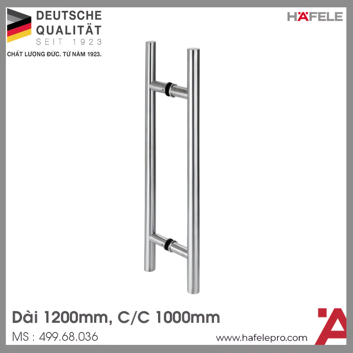 Tay Nắm Kéo Chữ H Dài 1200mm Hafele 499.68.036