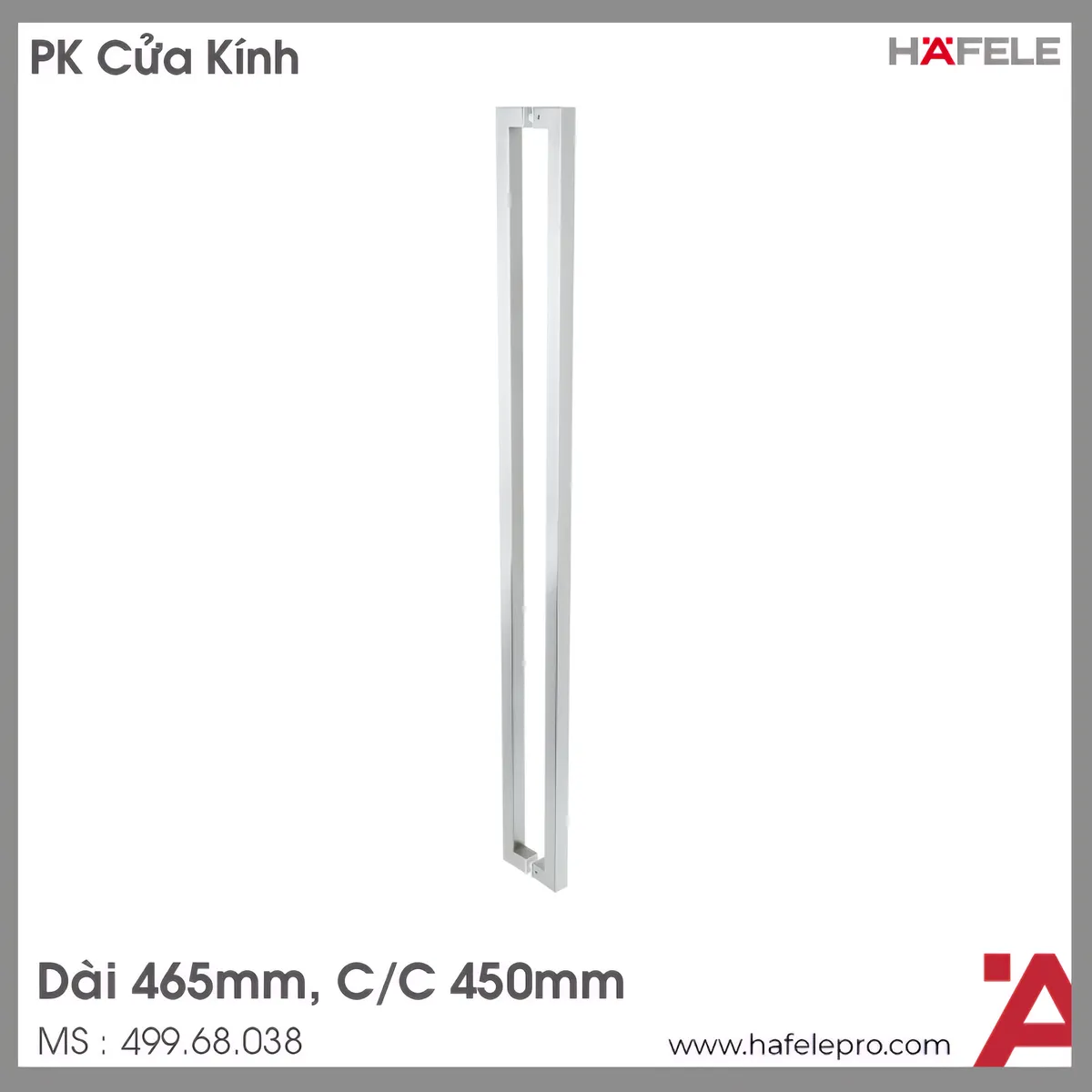 Tay Nắm Kéo Vuông L465mm Hafele 499.68.038