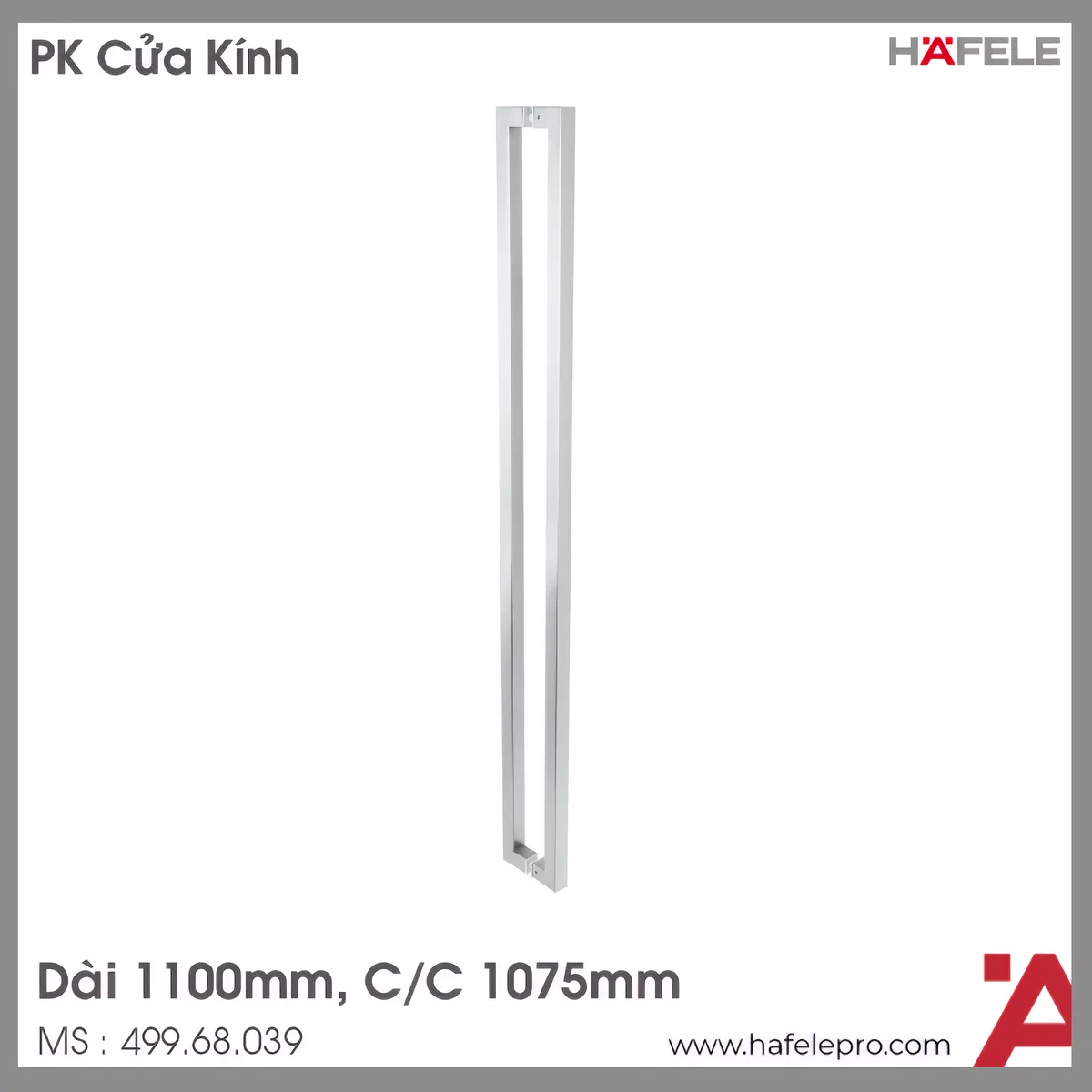 Tay Nắm Kéo Vuông C/C 1075mm Hafele 499.68.039