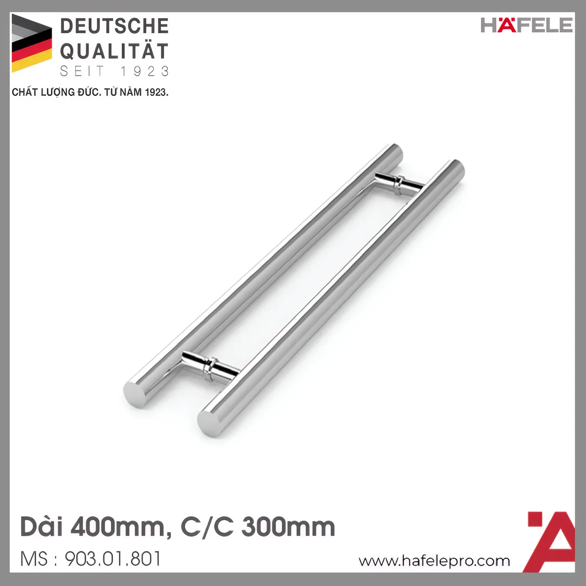Tay Nắm Kéo Chữ H 400mm Hafele 903.01.801