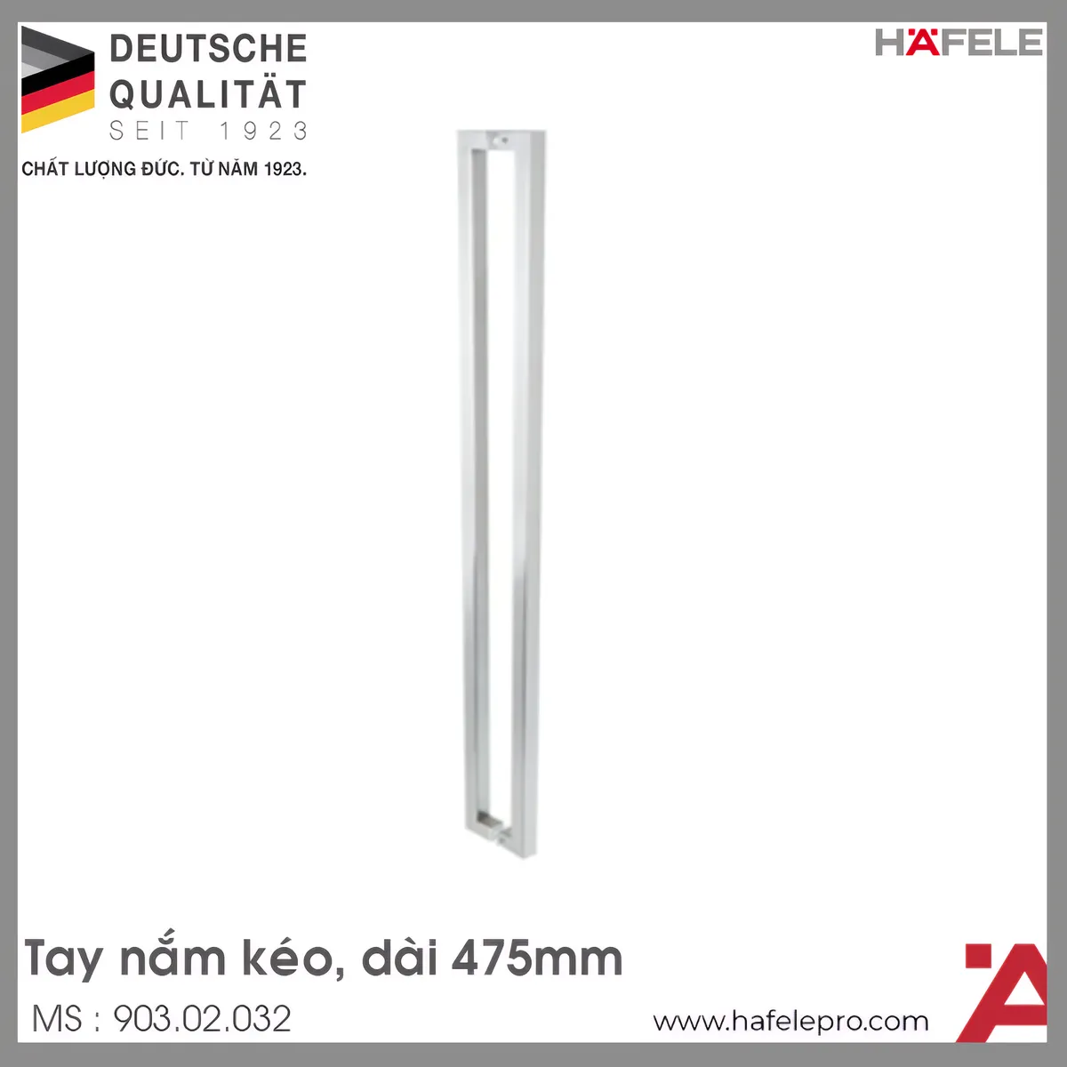 Tay Nắm Kéo Dạng Vuông C/C 450 Hafele 903.02.032