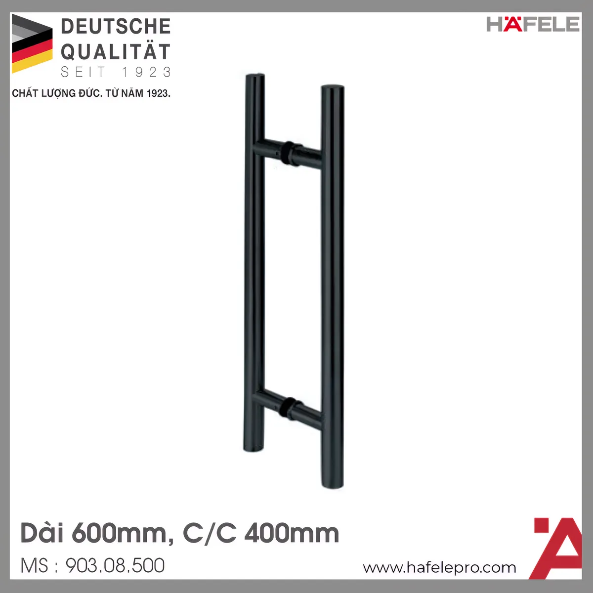 Tay Nắm Kéo Chữ H Dài 600mm Hafele 903.08.500