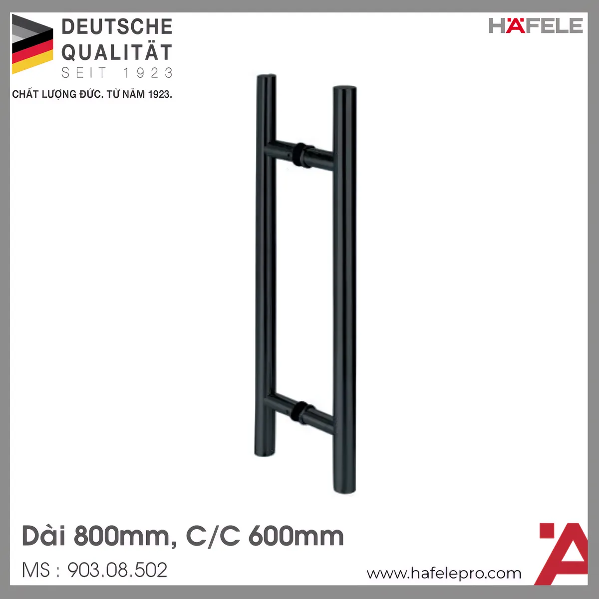 Tay Nắm Kéo Chữ H Dài 800mm Hafele 903.08.502
