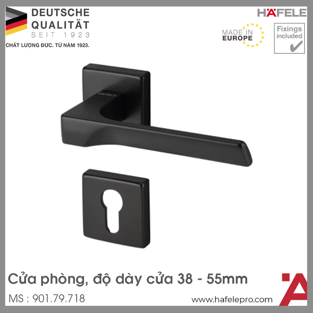 Tay Nắm Gạt Flash Cửa Phòng Hafele 901.79.718