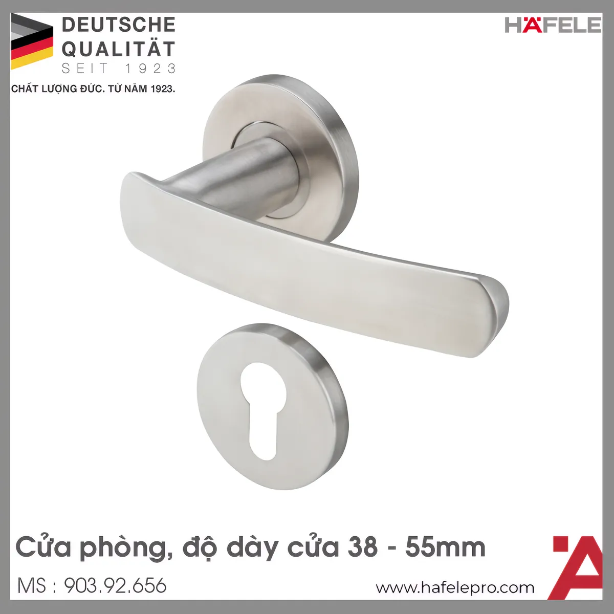 Tay Nắm Gạt Có Nắp Che Cửa Phòng Hafele 903.92.656
