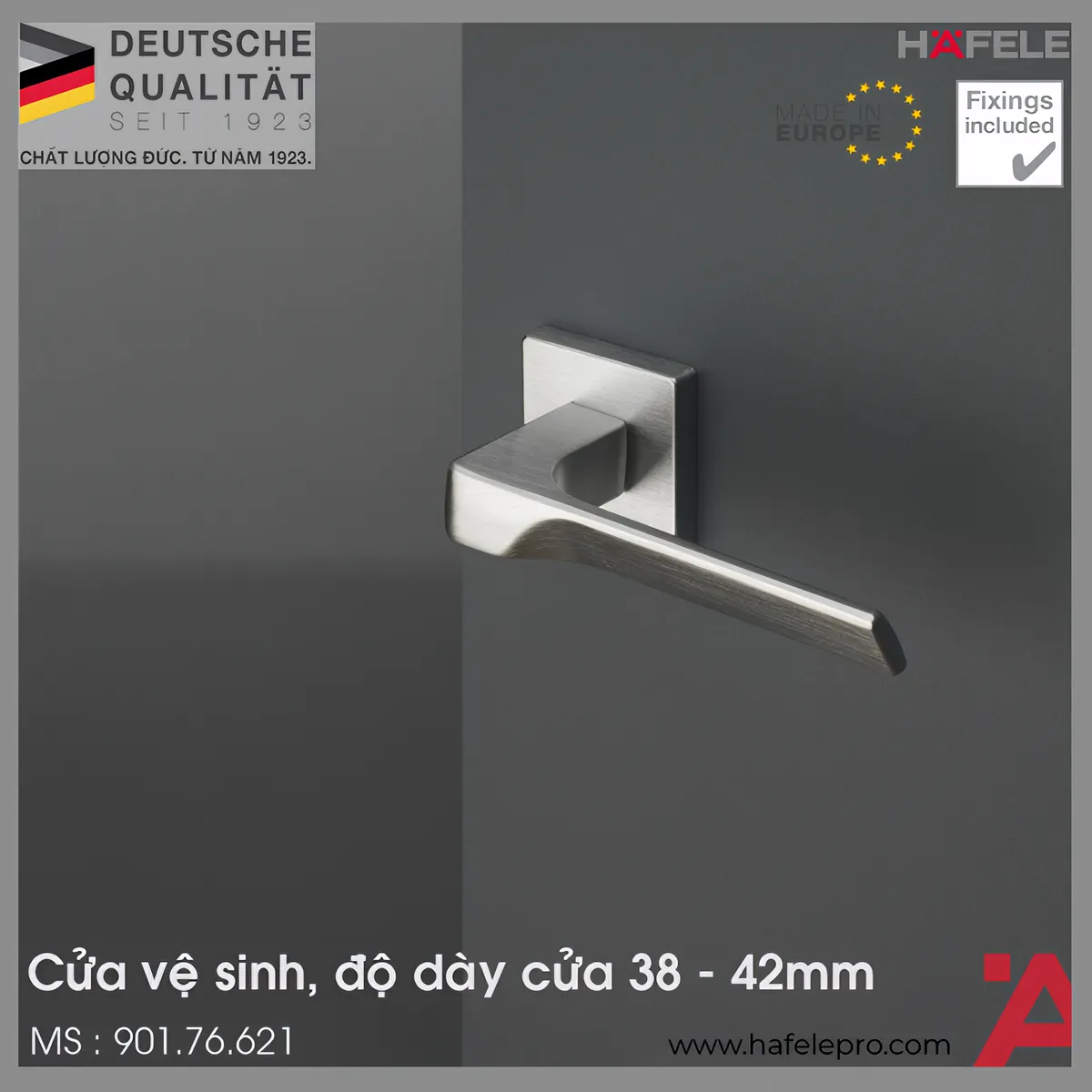Tay Nắm Gạt Cửa Vệ Sinh Hafele 901.76.621
