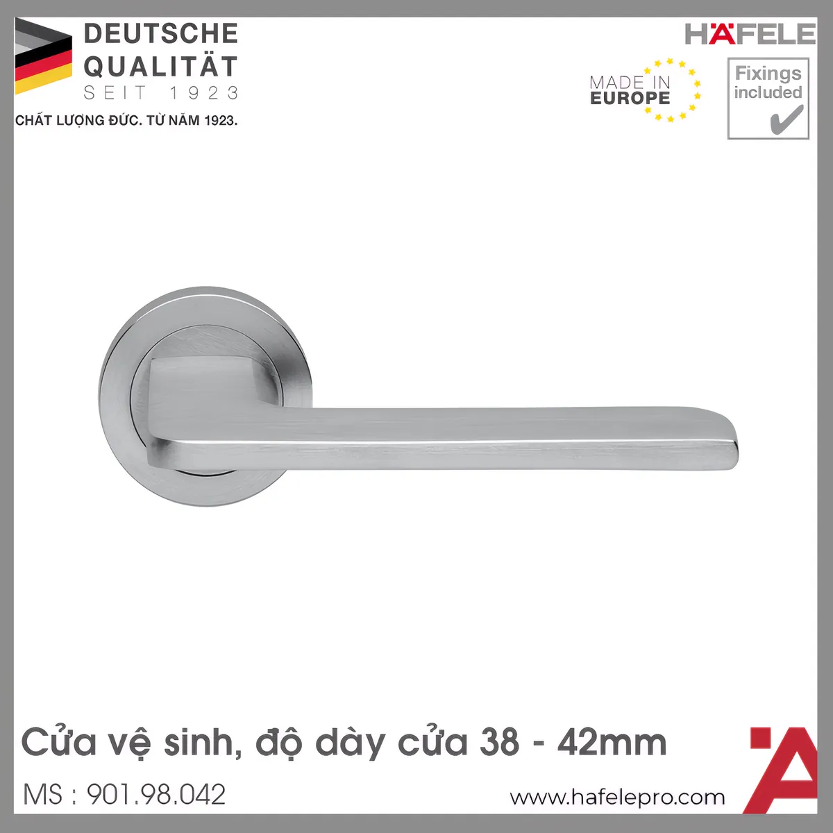 Tay Nắm Gạt Cửa Vệ Sinh Hafele 901.98.042