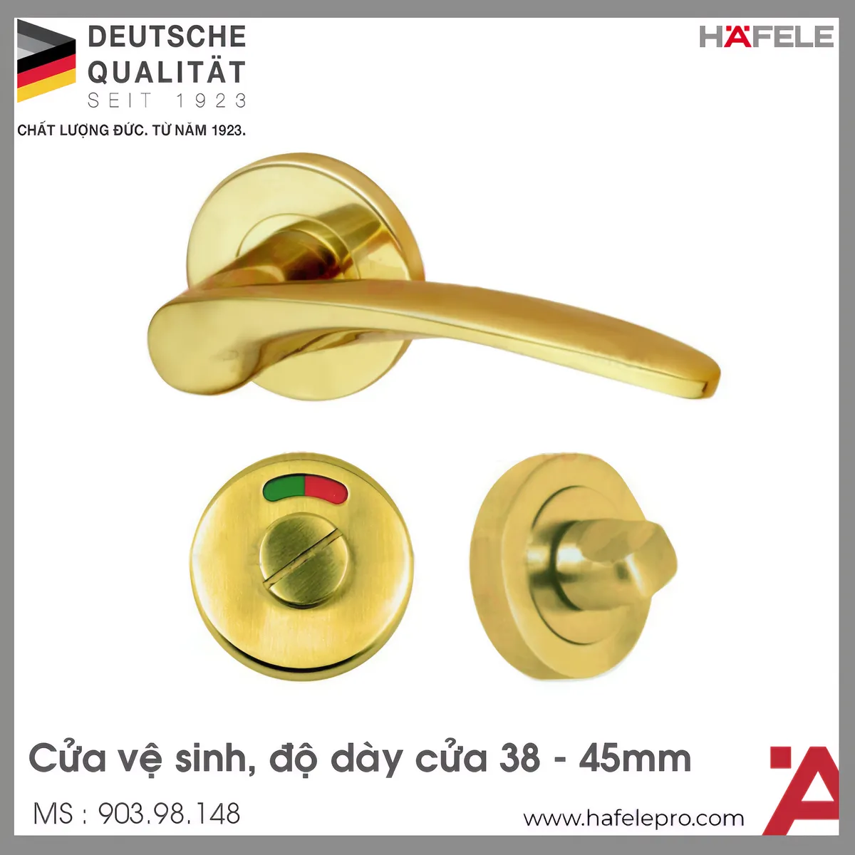 Tay Nắm Gạt Cửa Vệ Sinh Hafele 903.98.148