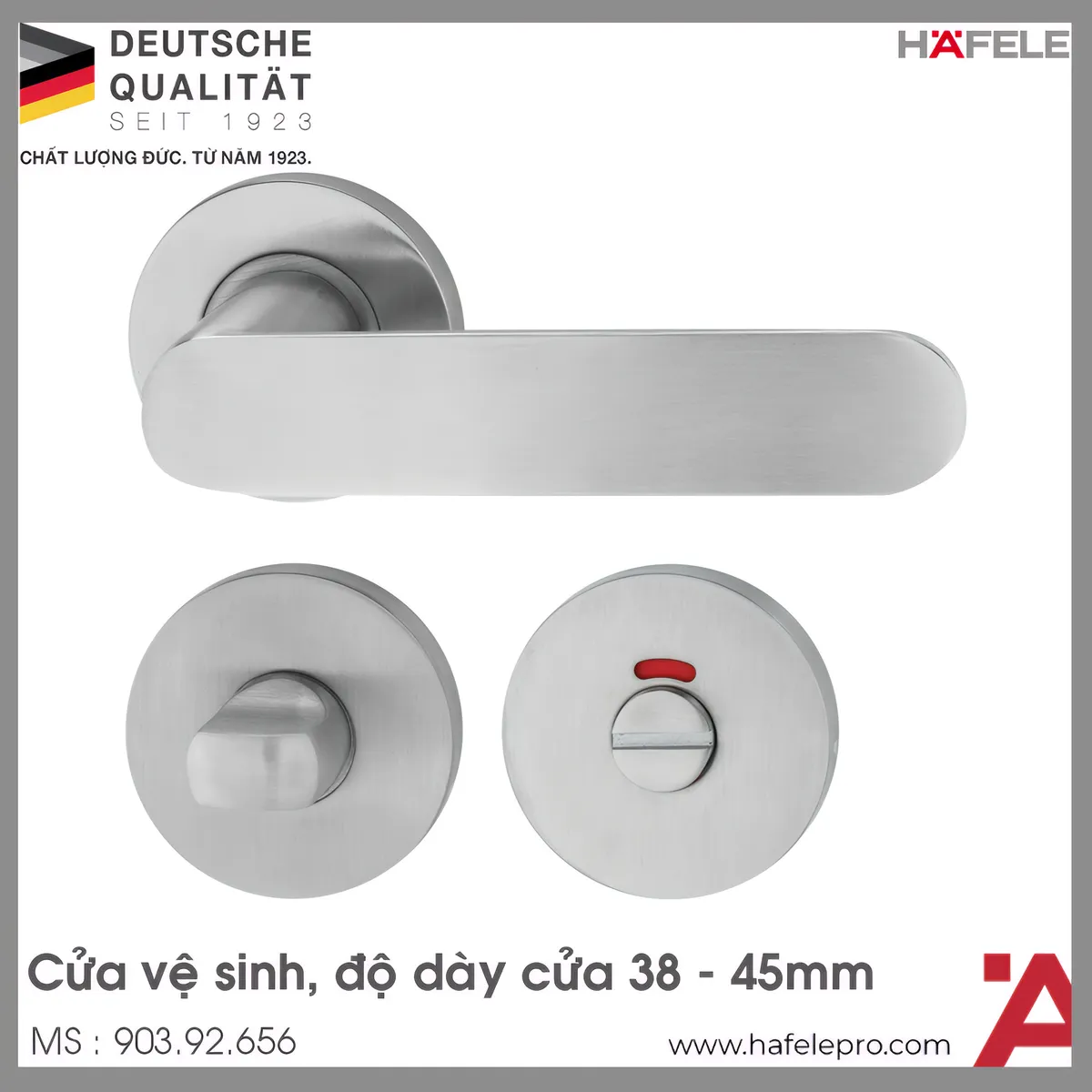 Tay Nắm Gạt Có Nắp Che Cửa Vệ Sinh Hafele 903.99.986
