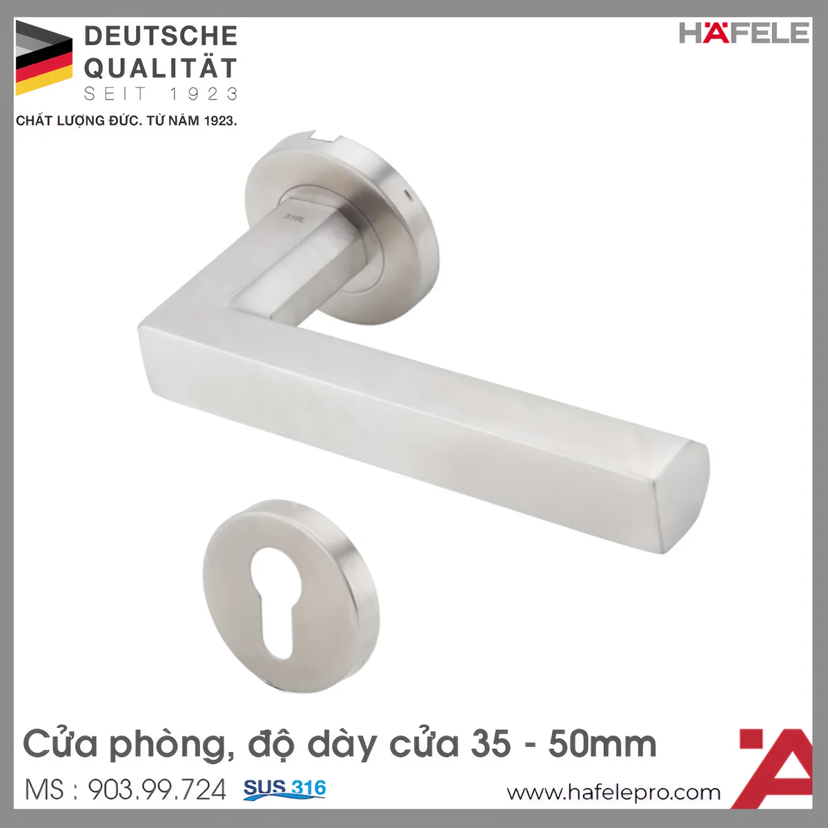 Tay Nắm Gạt Cửa Phòng Hafele 903.99.724