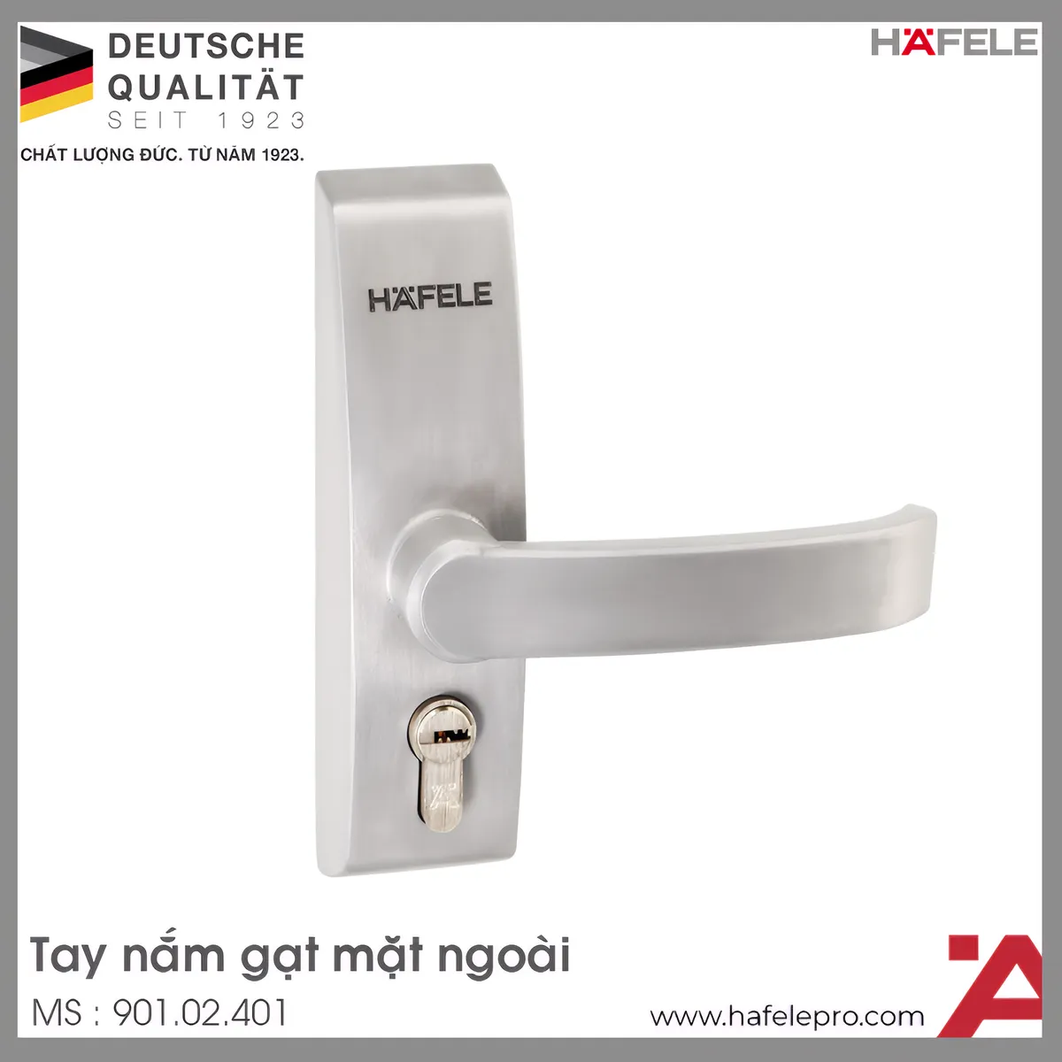 Tay Nắm Gạt Mặt Ngoài Màu Xám Hafele 901.02.401