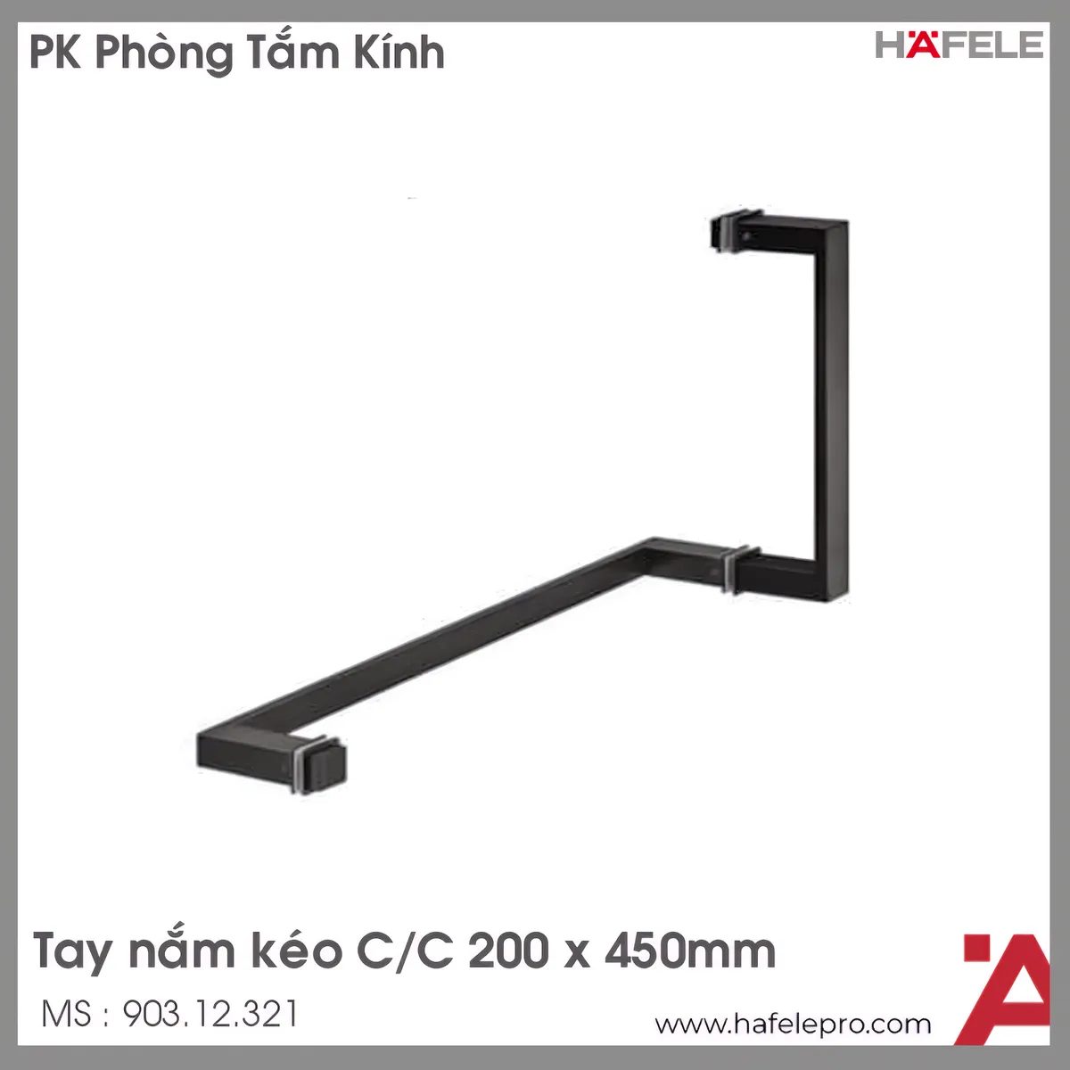 Tay Nắm Phòng Tắm Kính Hafele 903.12.321