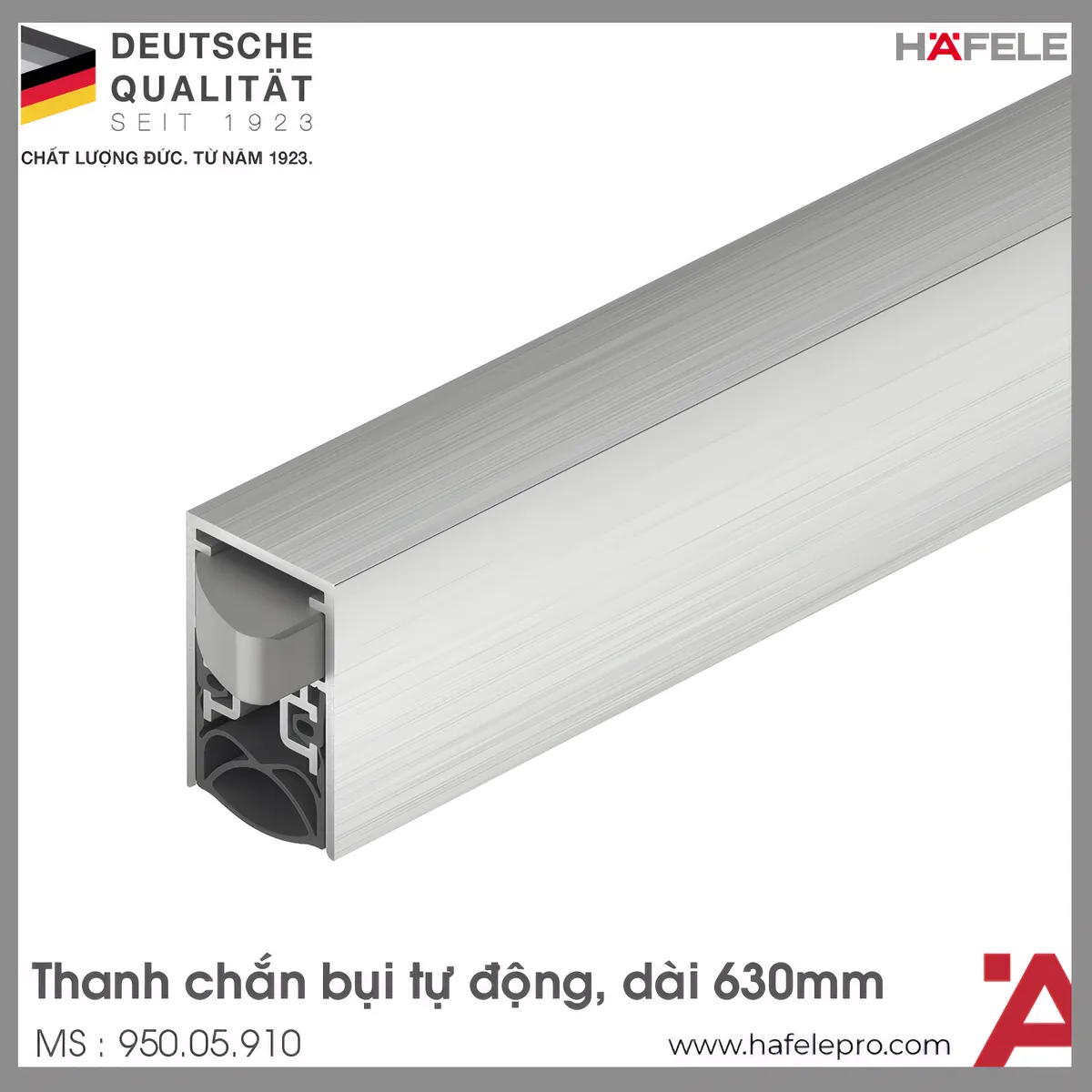 Thanh Chắn Bụi Tự Động 630mm Hafele 950.05.910