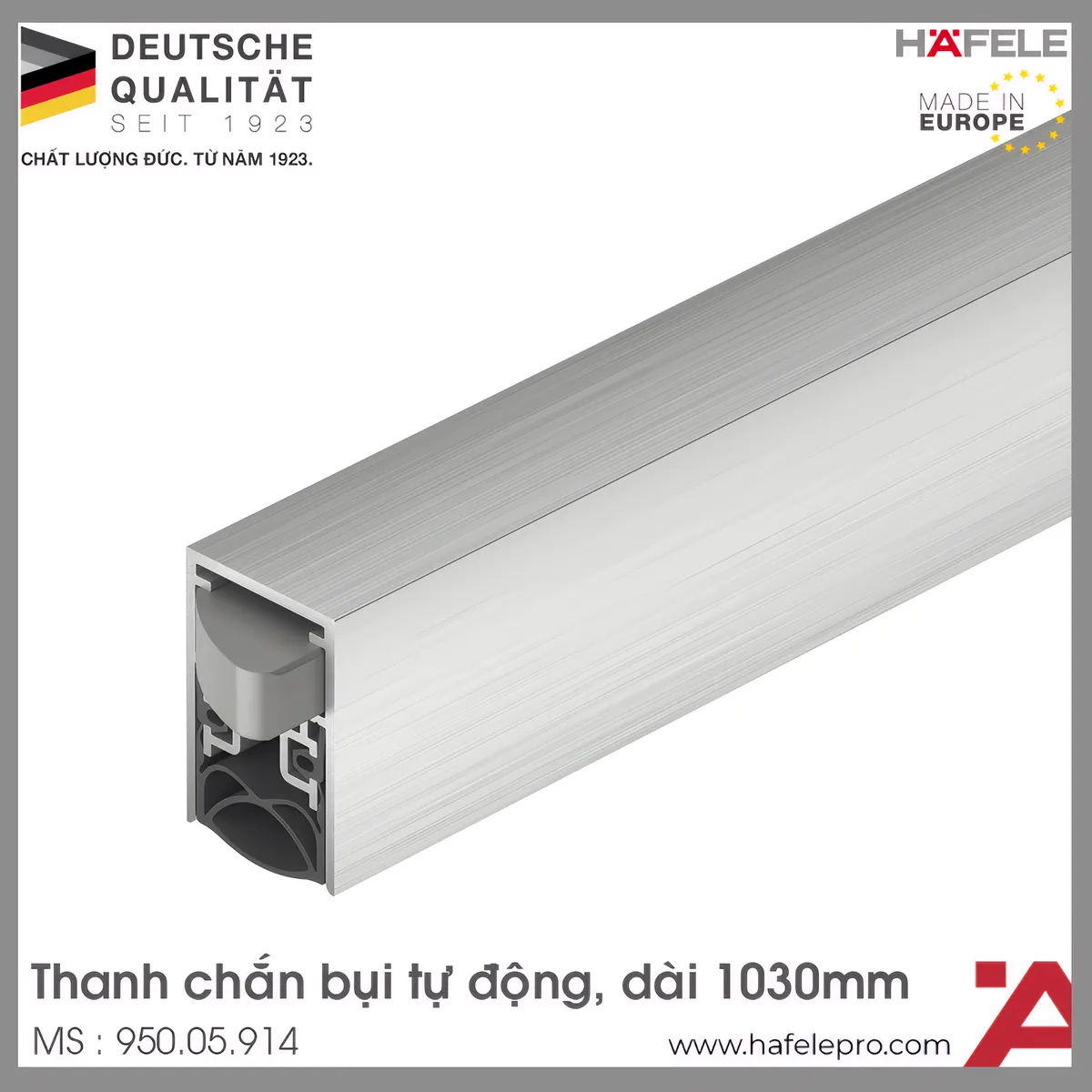 Thanh Chắn Bụi Tự Động 1030mm Hafele 950.05.914