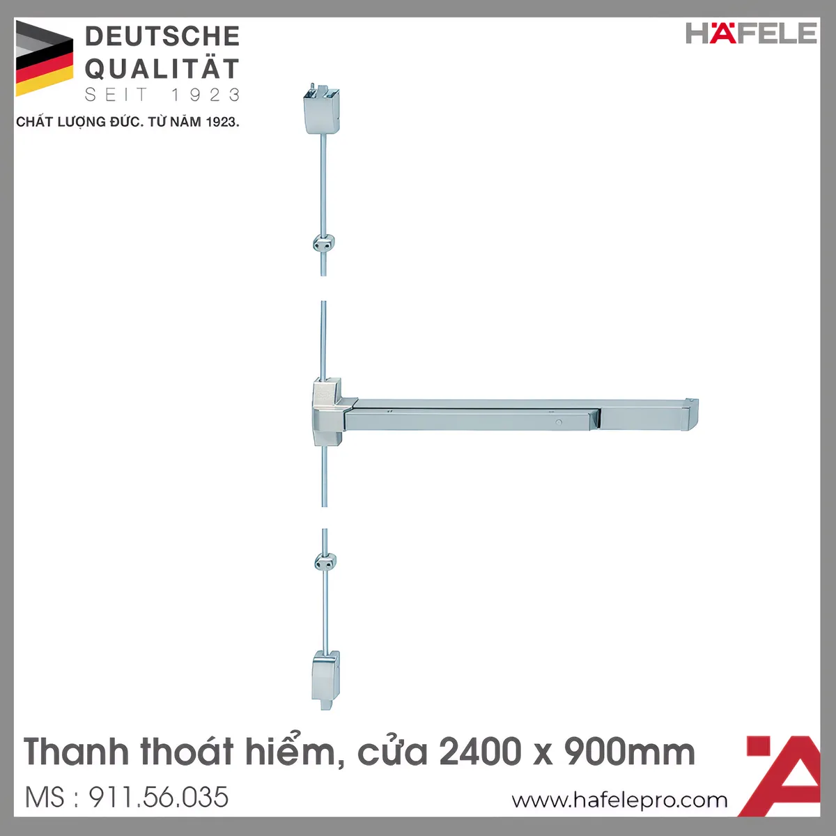 Thanh Thoát Hiểm Với Thanh Chốt Dọc Hafele 911.56.035