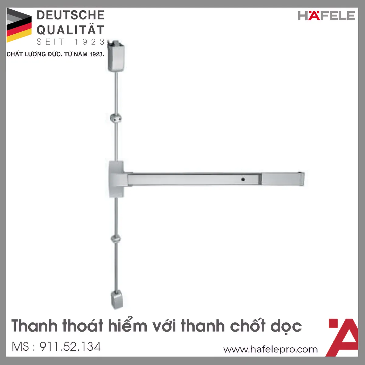 Thanh Thoát Hiểm Với Chốt Dọc Hafele 911.52.134