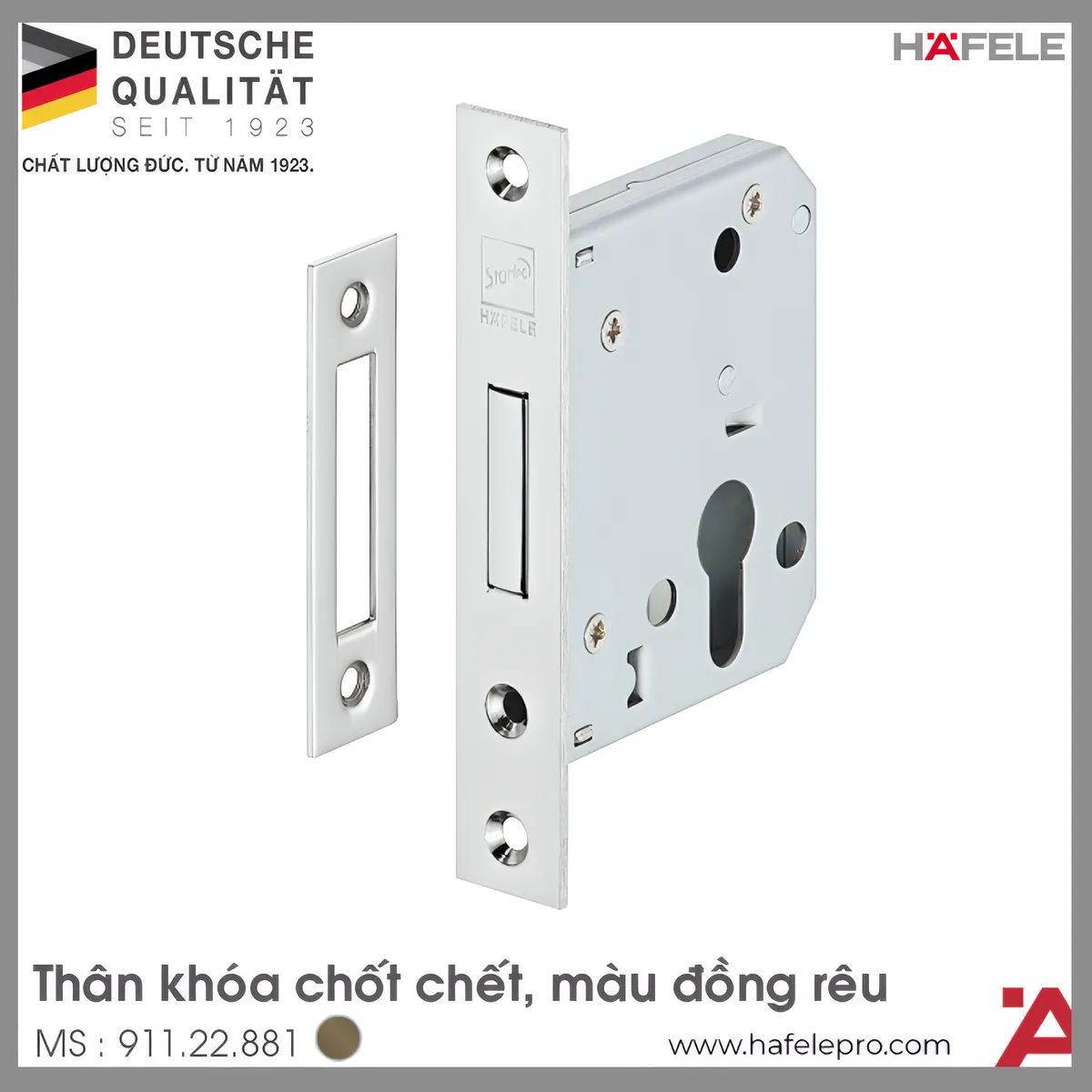 Thân Khóa Chốt Chết Hafele 911.22.881