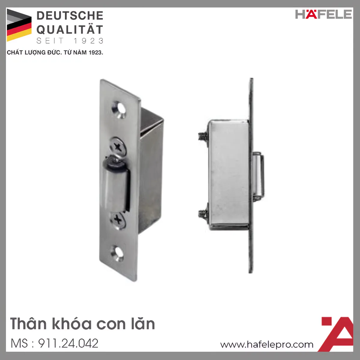 Thân Khóa Chốt Bật Con Lăn Hafele 911.24.042