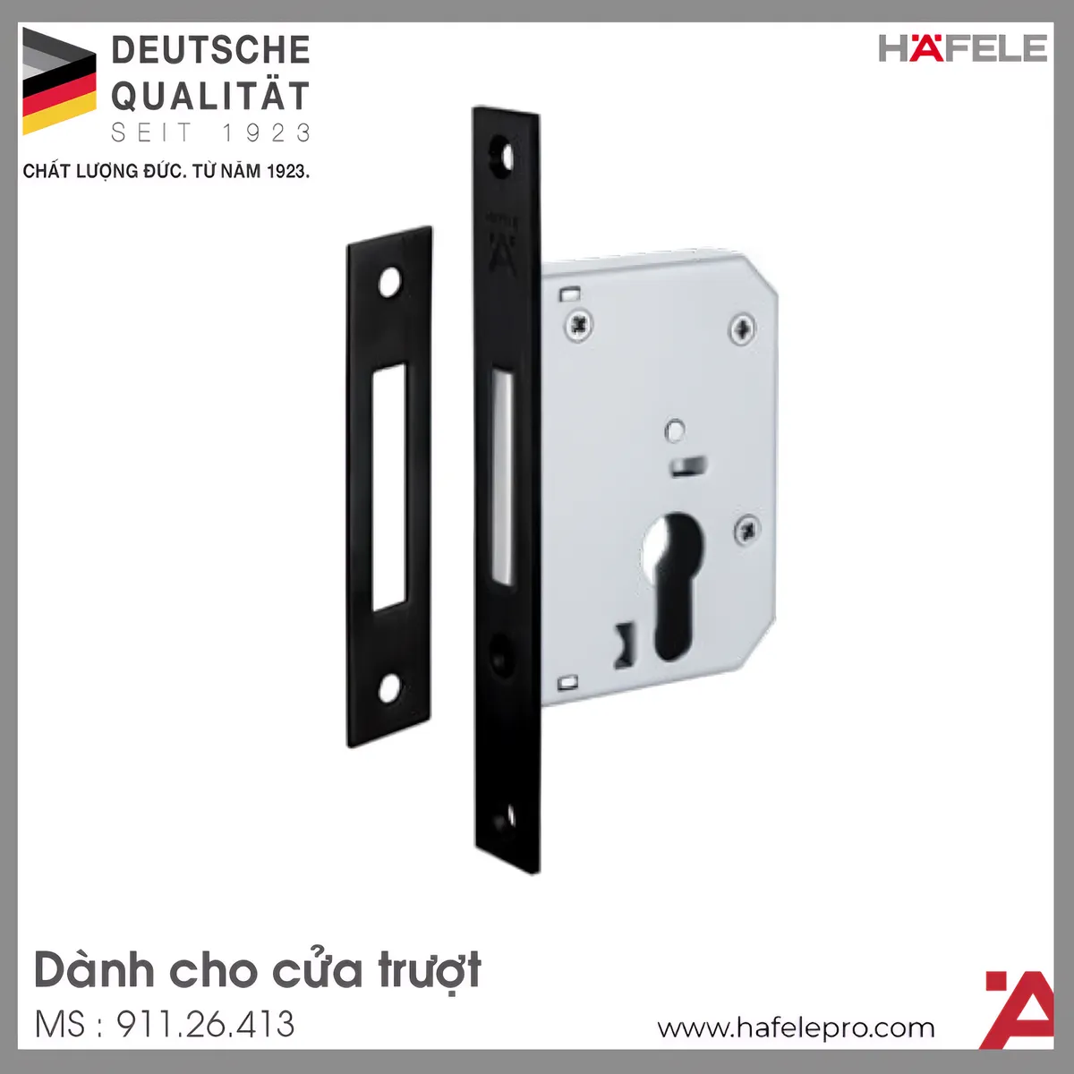 Thân Khóa Cho Cửa Trượt Hafele 911.26.413