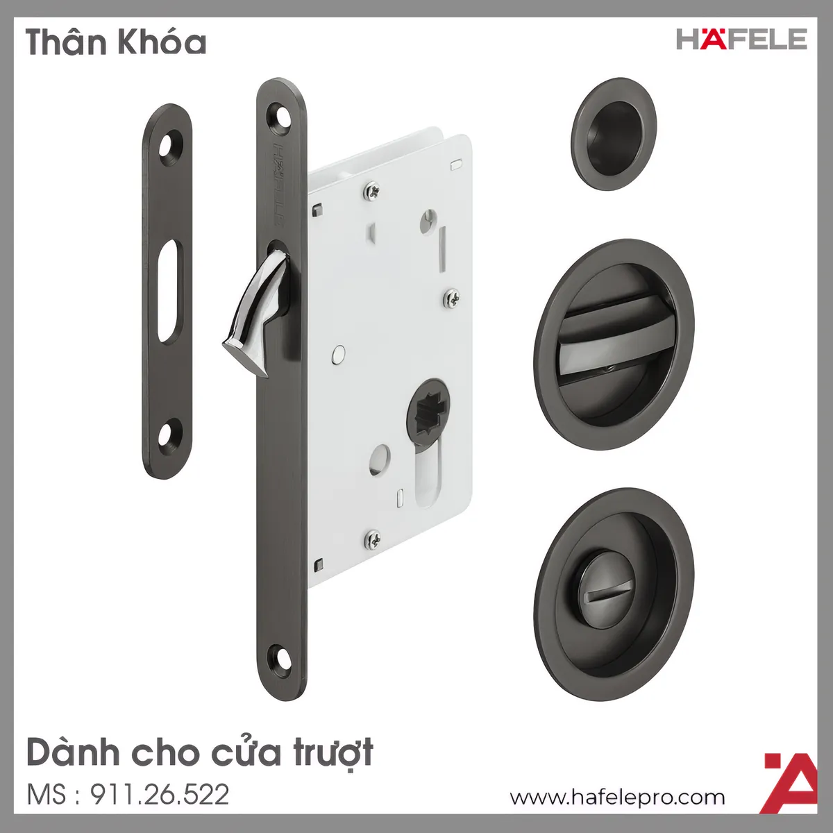 Thân Khóa Cho Cửa Trượt Hafele 911.26.522