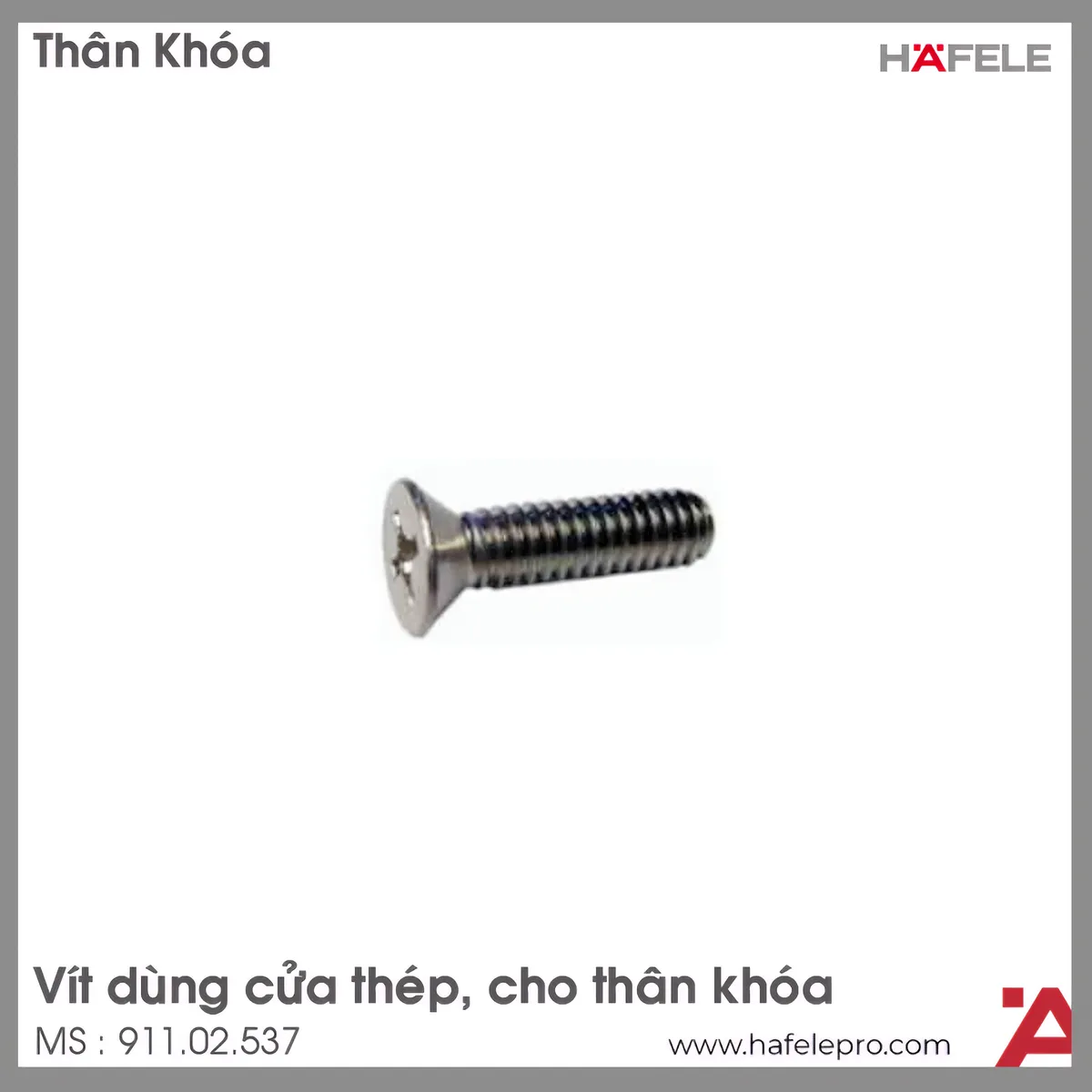Vít Dùng Cửa Thép Cho Thân Khóa Hafele 911.02.537 - HafelePro