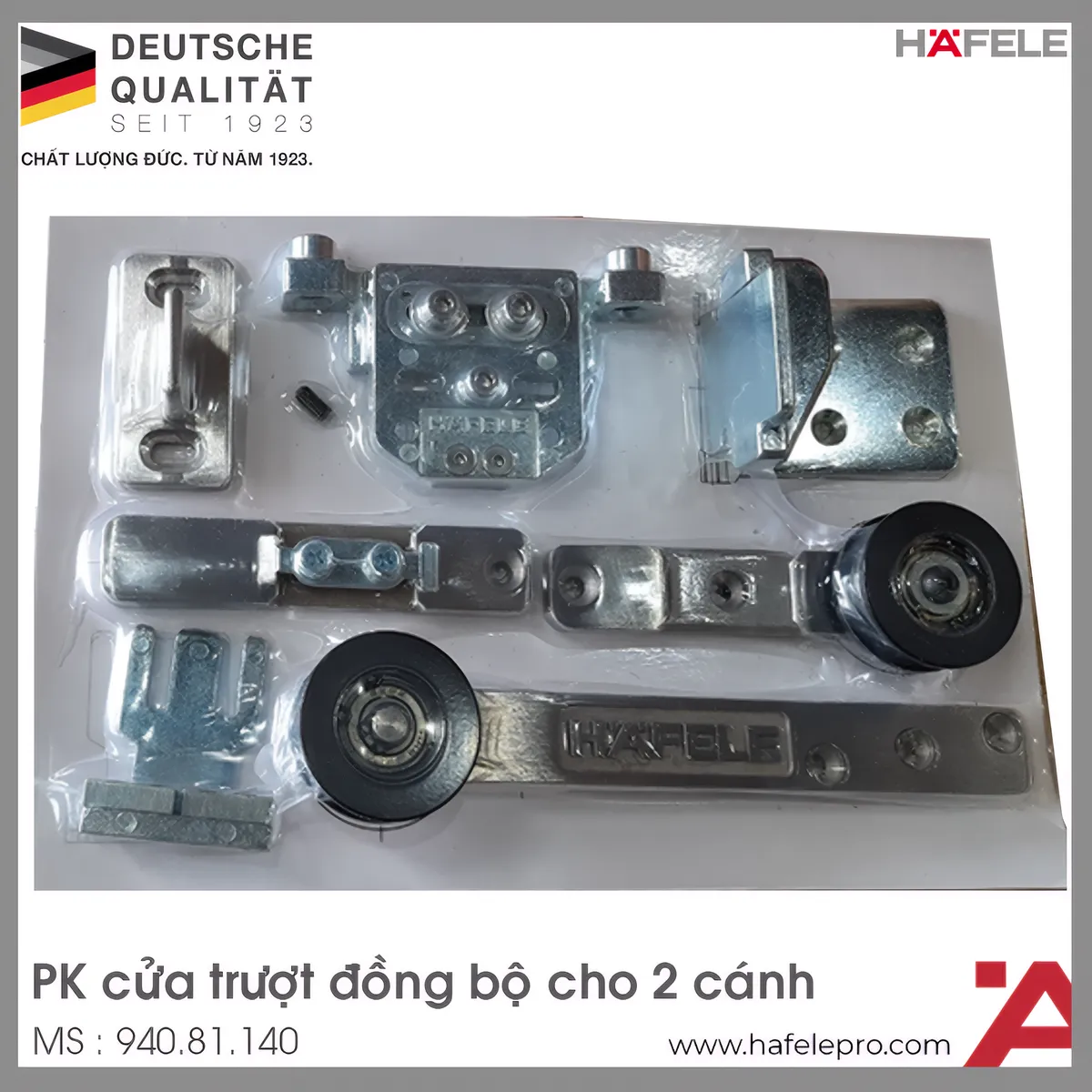 Phụ Kiện Cửa Trượt Slido Telescopic 80Kg Hafele 940.81.140