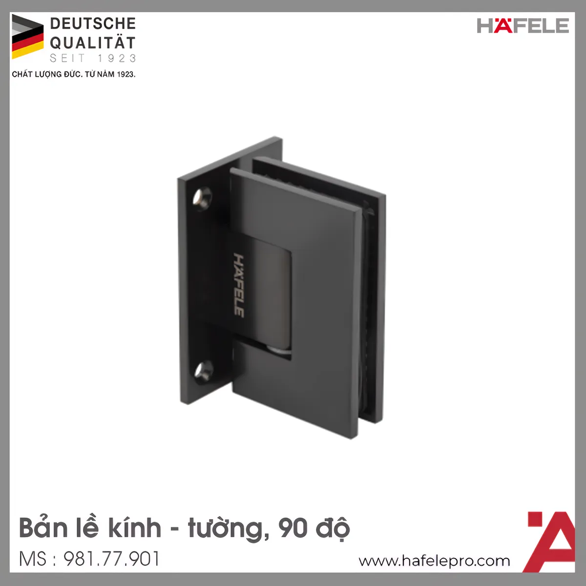 Bản Lề Kính - Tường 90º Màu Đen Hafele 981.77.901