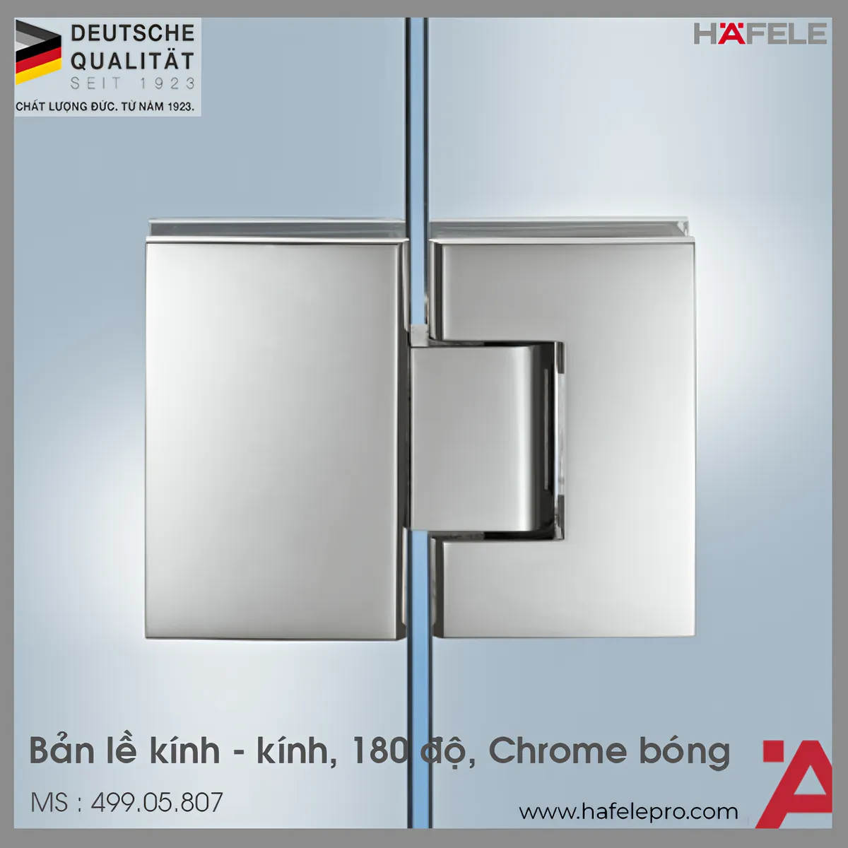 Bản Lề Phòng Tắm Kính 180º Hafele 499.05.807