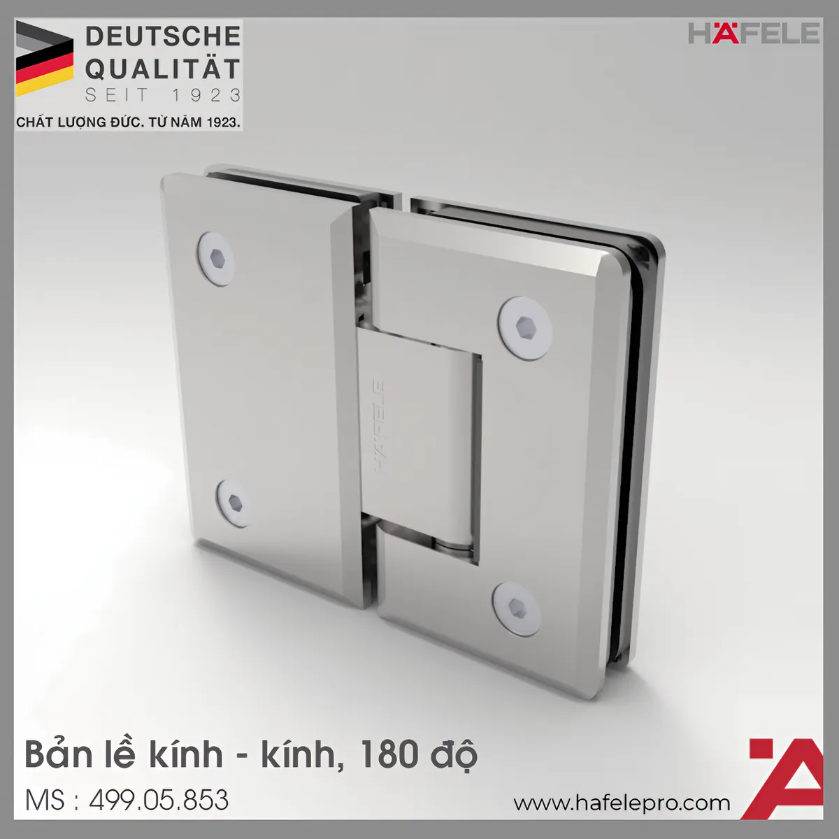Bản Lề Kính – Kính 180º Hafele 499.05.853