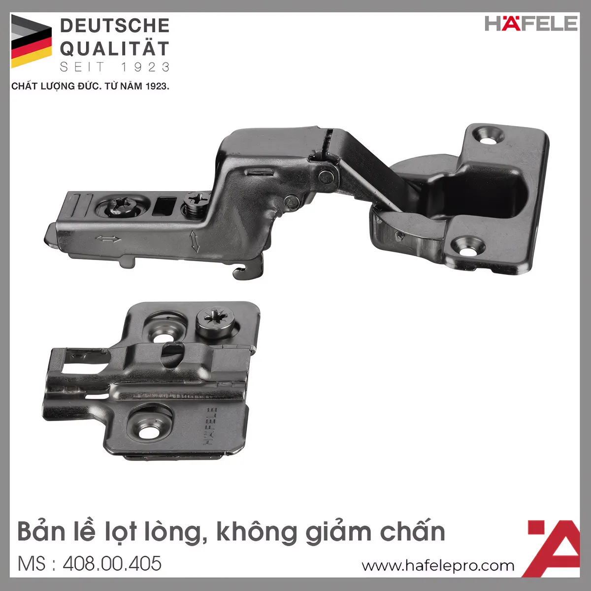 Bản Lề Lọt Lòng Không Giảm Chấn Hafele 408.00.405
