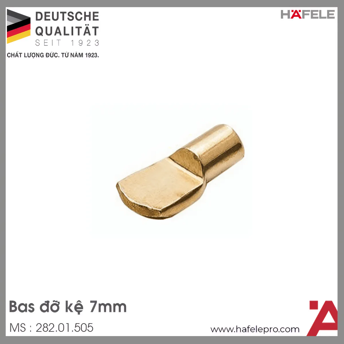 Chốt Đỡ Kệ 7mm Hafele 282.01.505