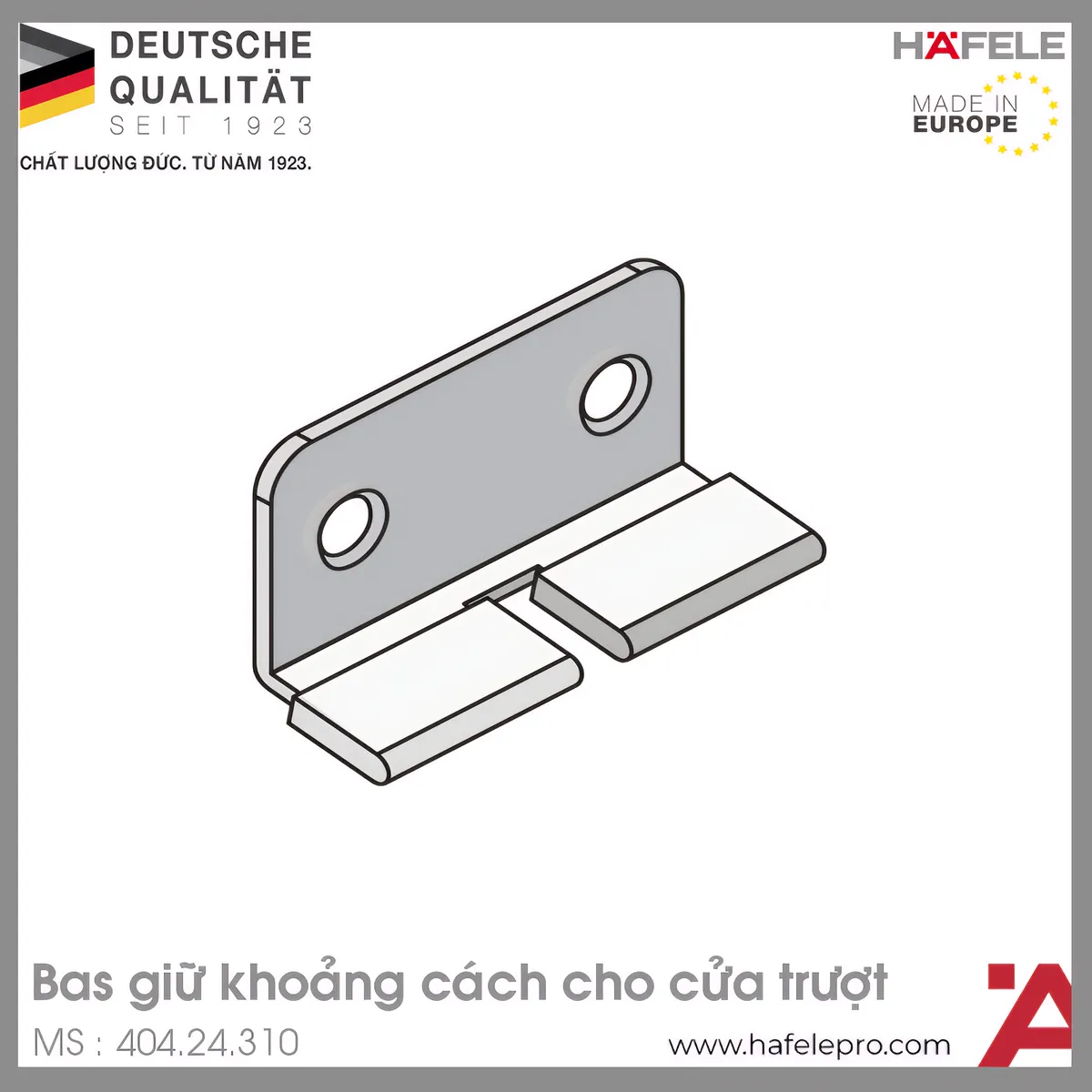 Bas Giữ Khoảng Cách Cho Cửa Trượt Hafele 404.24.310
