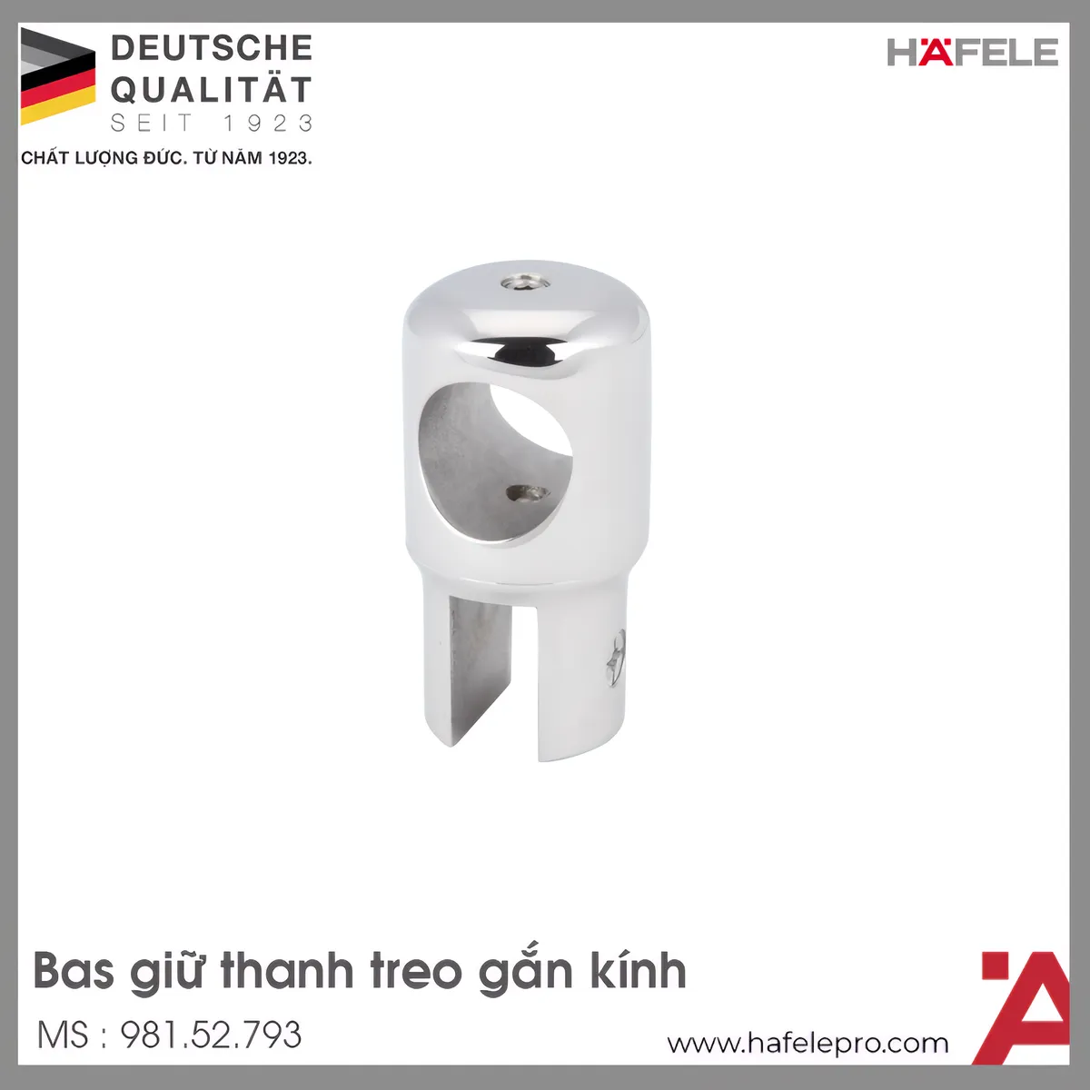 Bas Giữ Thanh Treo Gắn Kính Hafele 981.52.793