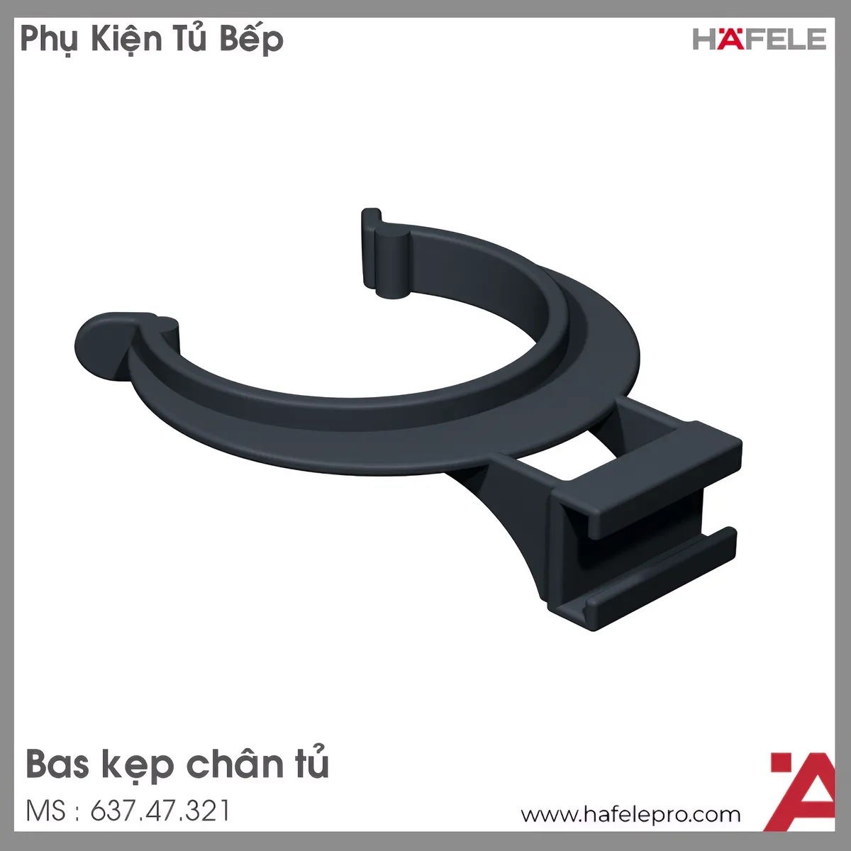 Bas Kẹp Chân Tủ Hafele 637.47.321