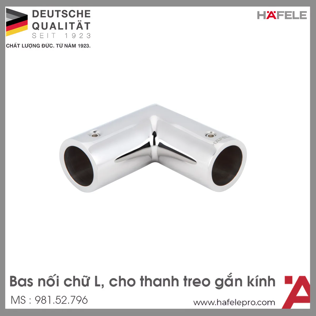 Bas Nối Chữ L Phòng Tắm Kính Hafele 981.52.796