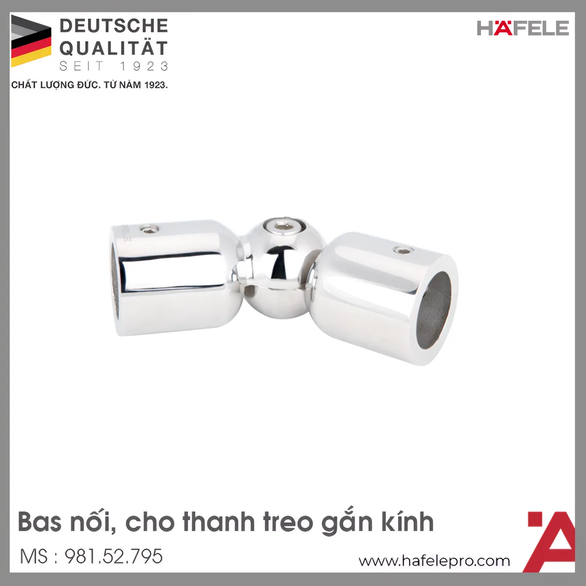 Bas Nối Thanh Treo Phòng Tắm Kính Hafele 981.52.795