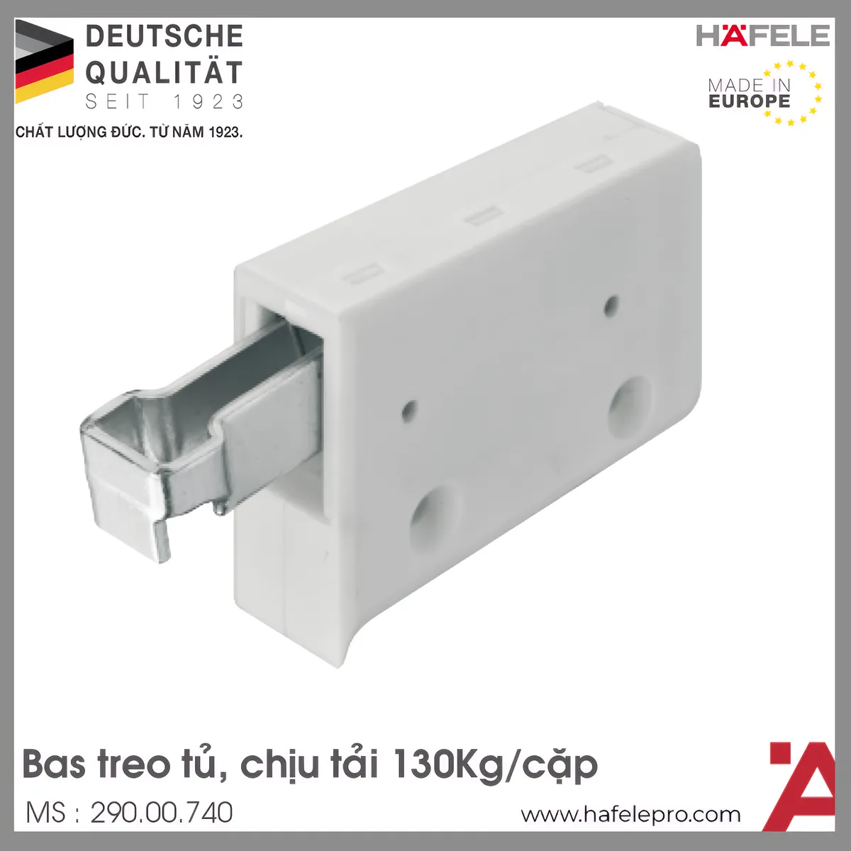 Bas Treo Tủ Tường 130kg Hafele 290.00.740