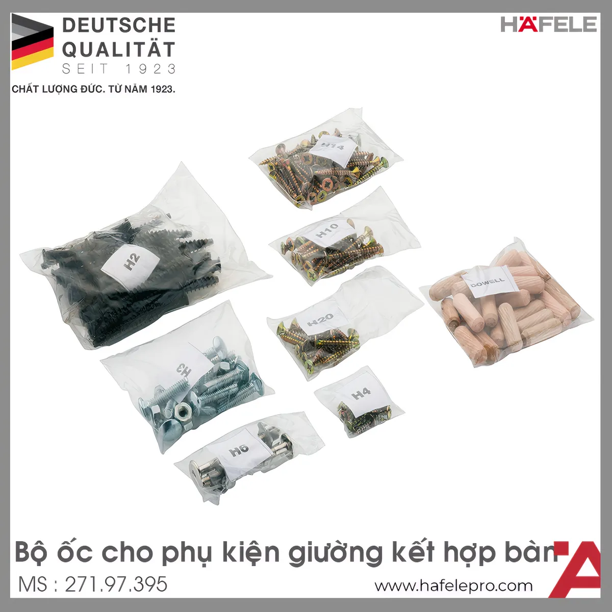 Bộ Ốc Vít Hafele 271.97.395