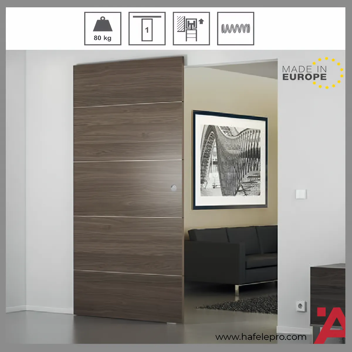 Phụ Kiện Cửa Trượt Slido Design 80-M Hafele 940.59.009