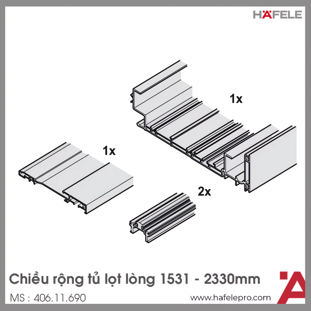 Ray Trượt Finetta 50 Hafele 406.11.690