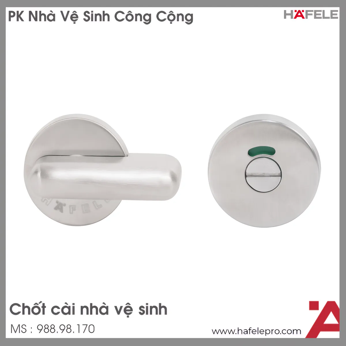 Chốt Cài Nhà Vệ Sinh Hafele 988.98.170