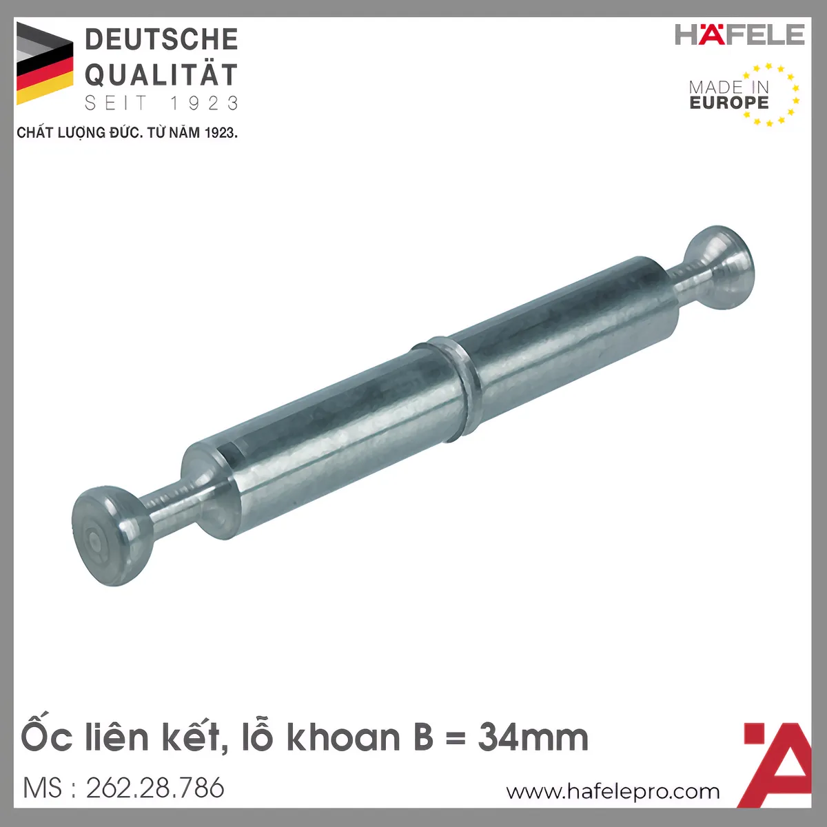 Chốt Đôi Lỗ Khoan B34mm Hafele 262.28.786