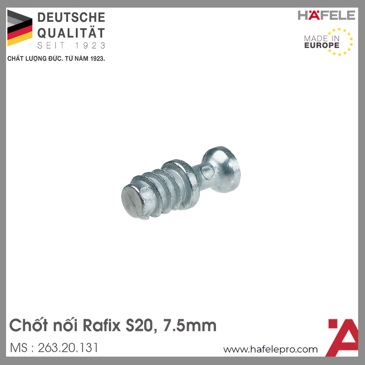 Chốt Nối Rafix S20 7.5mm Hafele 263.20.131