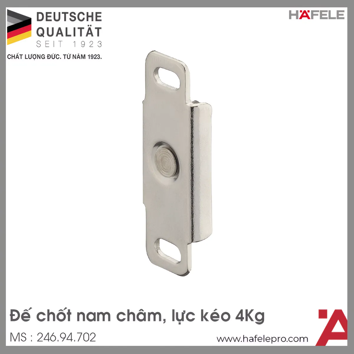 Đế Chốt Nam Châm Lực Kéo 4Kg Hafele 246.94.702