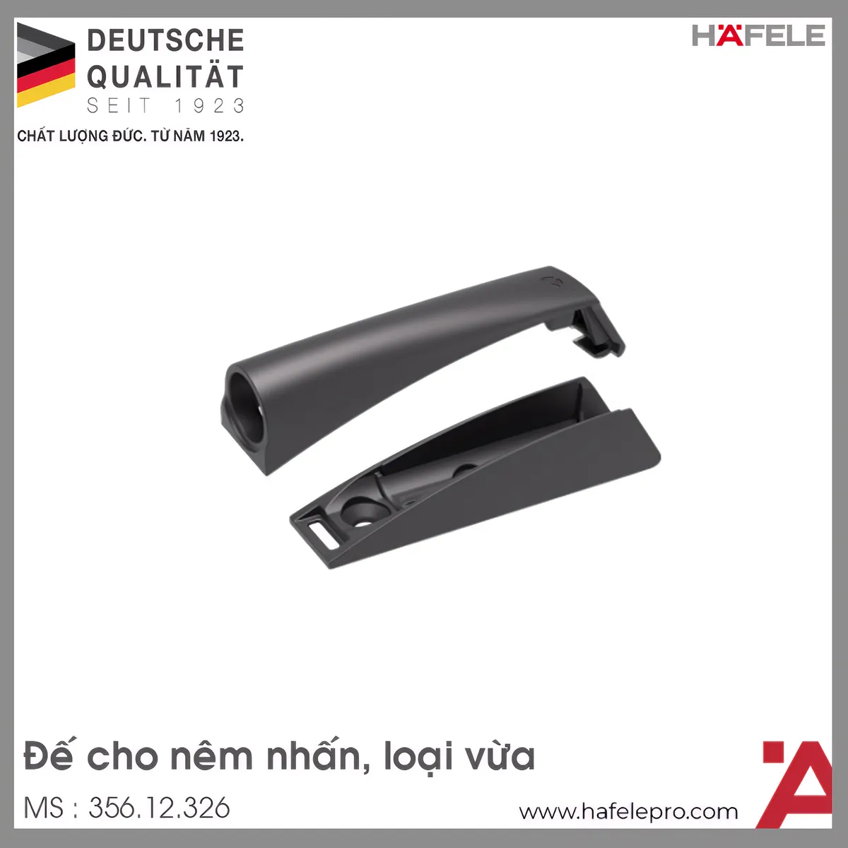 Nắp Che Và Đế Cho Nêm Nhấn Loại Vừa Hafele 356.12.326