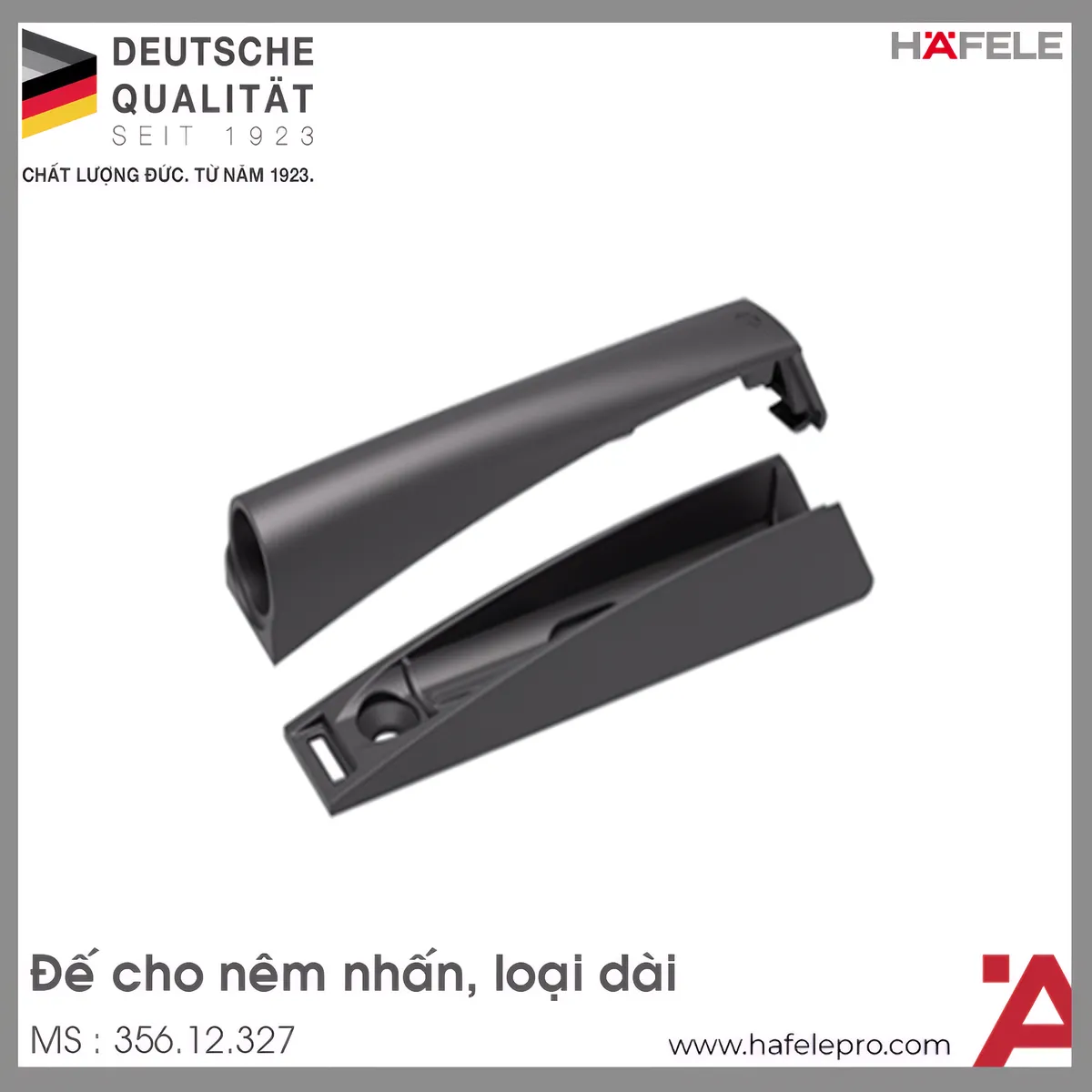 Đế Cho Nêm Nhấn Loại Dài Màu Đen Hafele 356.12.327