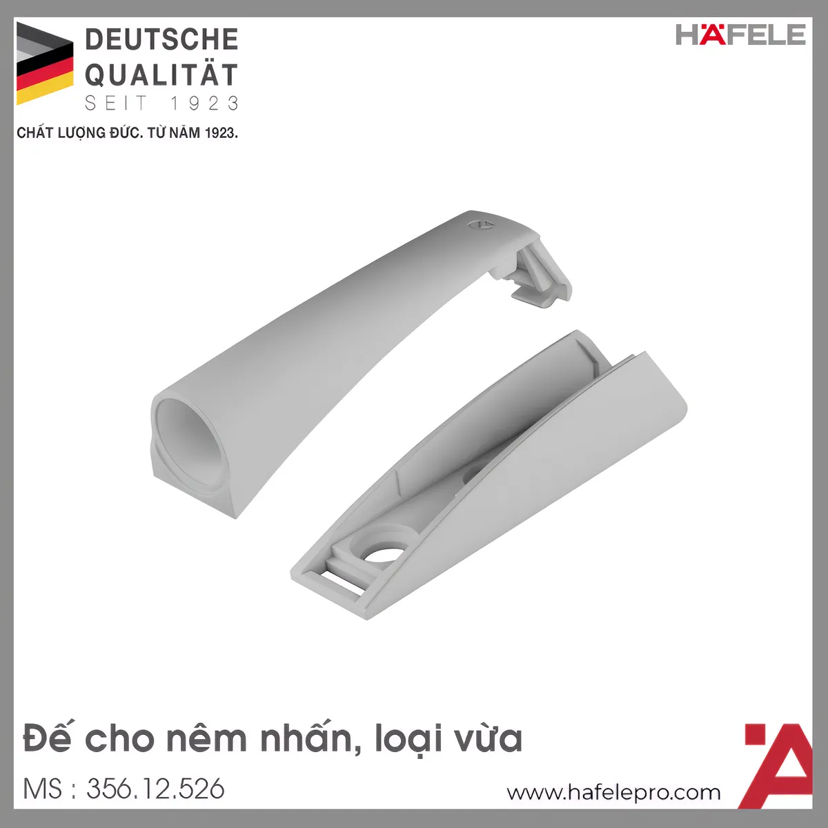 Đế Cho Nêm Nhấn Loại Vừa Màu Xám Hafele 356.12.526