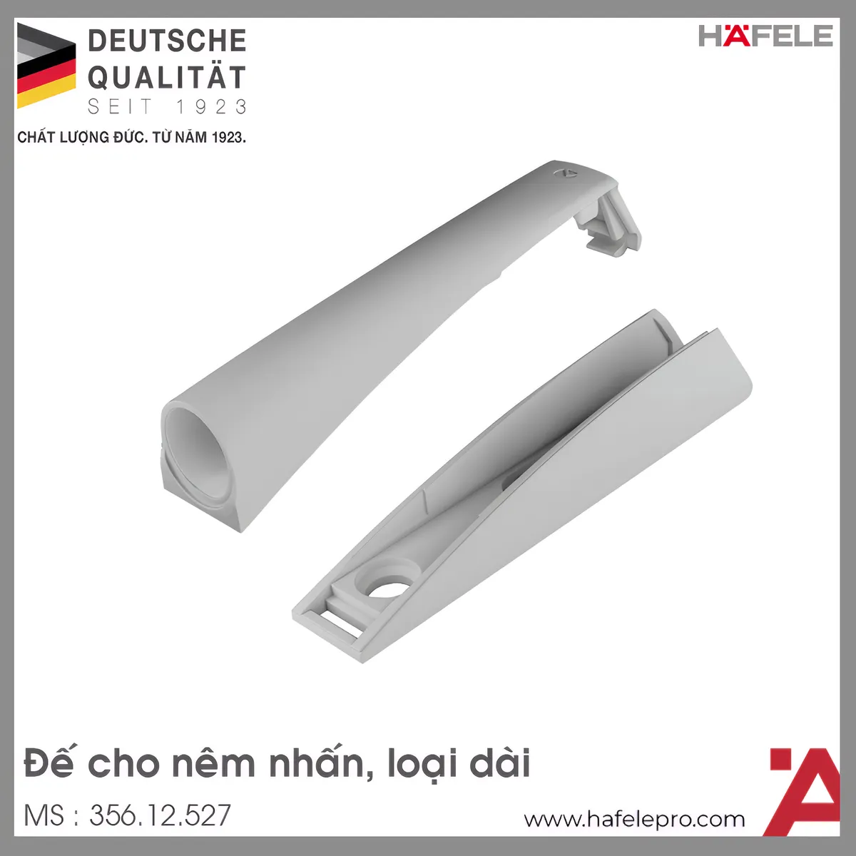 Đế Cho Nêm Nhấn Loại Dài Màu Xám Hafele 356.12.527