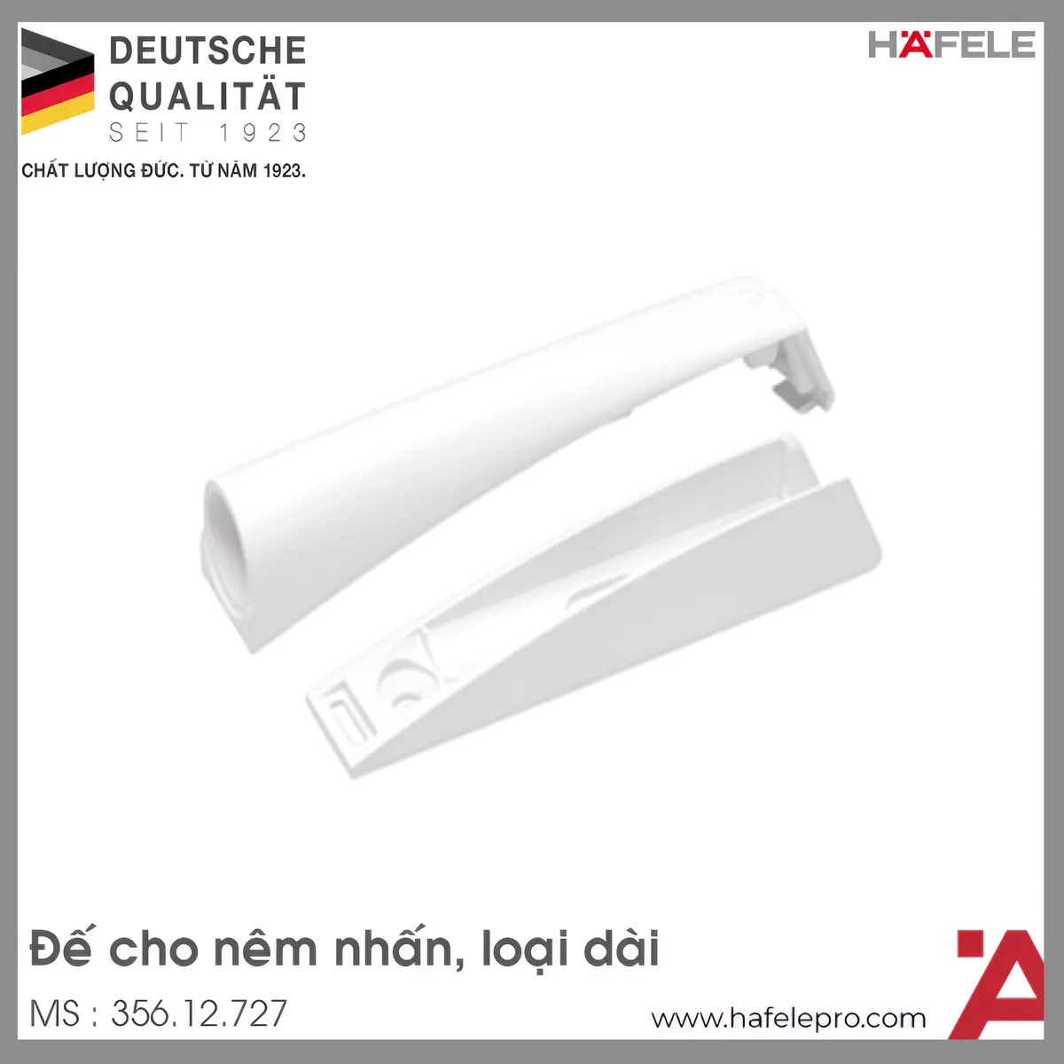 Đế Cho Nêm Nhấn Loại Dài Màu Trắng Hafele 356.12.727